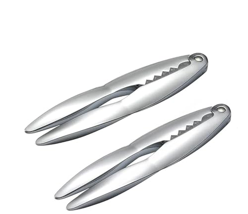 Crostacei Pinza per Aragoste e Scampi, Apri Granchio Crostacei Astice, Argento Lucidato (KIT 15CM 2PZ)