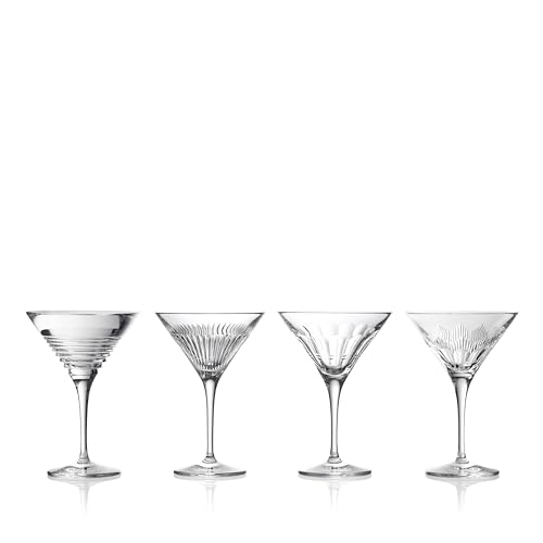 Waterford Mixology Martini, Mixed Set of 4, 4oz, Clear