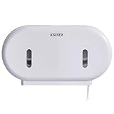 Twin Jumbo Roll Toilet Paper Dispenser, Commercial 9” Double Toilet Paper Holder Wall Mount, Industrial Tissue Dispenser with Key Lock, Tissue Holder with Dual Dispenser for Bathroom