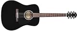 Fender CD-60 Dreadnaught Acoustic Guitar (V3) - With Case - Black - Walnut Fingerboard