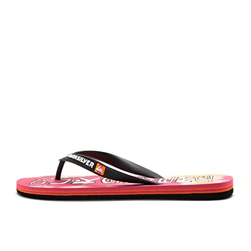 Quiksilver Molokai Acid Drop, Sandalia Hombre, Negro, Naranja y Naranja, 43 EU