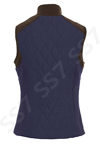 SS7 - Gilet da donna trapuntato, colore: blu navy