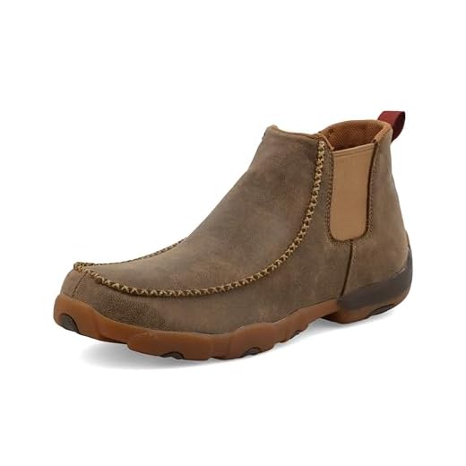 Twisted X Men's Slip-On Chukka Driving Moc, Bomber, 12 M