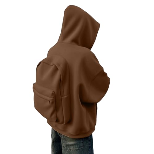 Sweat à capuche sac à dos intégré léger fermeture éclair contre le vol