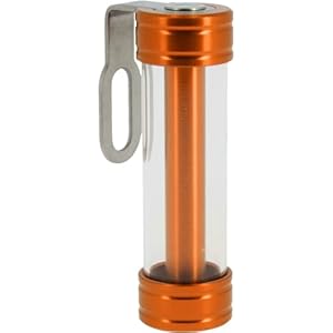 Support de vignette Moto Cylindrique ALU 50X30 mm Orange