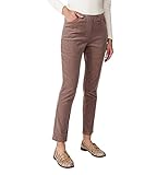Droite Damart - Pantalon Velours À Ceinture Élastiquée pour Femme, Coupe Ajustée, Taupe, 54