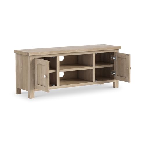 Farrow 120cm Large TV Unit | Roseland Furniture Painted Solid Wooden Oak Top Television Cabinet Stand Suitable for TVs up to 54 inches for Living Room or Bedroom, Fully Assembled - Image 9