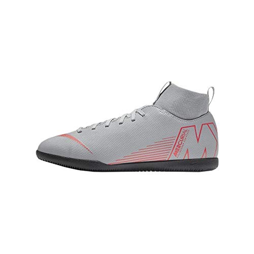 Nike Jr Superfly 6 Club IC, Zapatillas de fútbol Sala Unisex niño, Multicolor (Wolf Grey/Lt Crimson/Black 060), 33 EU