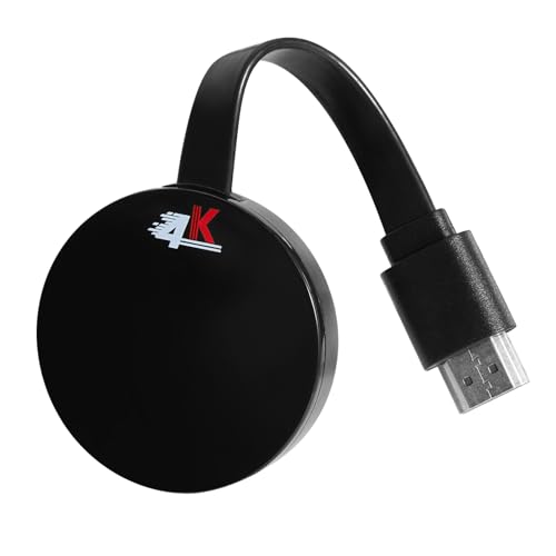 Chromecast 4K Device for TV - Wireless HDMI Dongle, 5/2.4GHz Miracast Display Adapter, Supports Miracast/DLNA/Airplay, Compatible with Android, iOS, Windows, Mac, Projector - Ultra HD Streaming