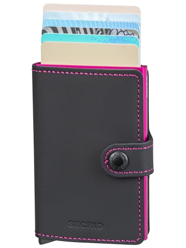 Image of Secrid MINIWALLET MATTE BLACK & FUCHSIA