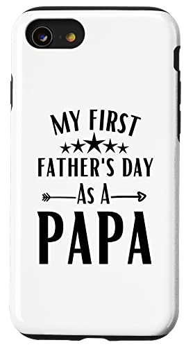 Carcasa para iPhone SE (2020) / 7 / 8 Mi primer día del padre como papá 2024 para hombres, papá, abuelo