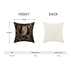 Sorktse Abstract Vintage Floral Pillow Covers 20x20 Inch Owl Throw Pillow Covers Set of 2 Farmhouse Forest Plants Pillow Cases Outdoor Decor for Living Room Bedroom Linen Square Cushion（Black） #4