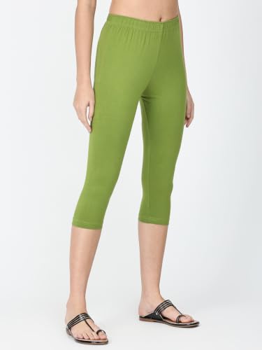 Image of Robinbosky Premium Stretchable Cotton Capri Legging for Women | Suitable for Formal wear & Casual wear | High-End Elastic Makes. The Leggings Squat Proof and Durable for Travel, Yoga, & Workout.