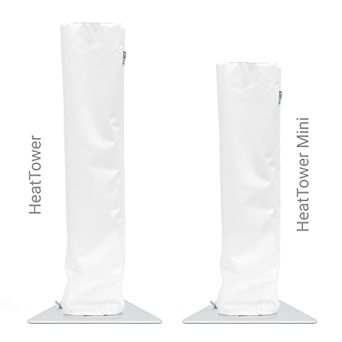 VASNER AirCape Tower - Abdeckhaube für HeatTower, Heizstrahler Schutzhülle, Terrassenheizer Abdeckung, Terrassenstrahler Haube atmungsaktiv & Made in Germany (AirCape Tower, Weiß)