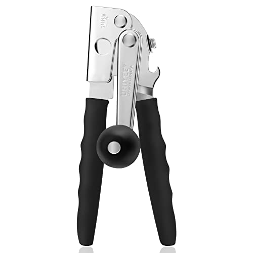 Comparison: Best Hand Crank Can Opener 3 Commercial Can Opener, UHIYEE Hand Crank Can Opener Manual Heavy Duty with Comfortable Extra-long Handles, Oversized Knob, Large Handheld Can Open Easy for Big Cans, Black
