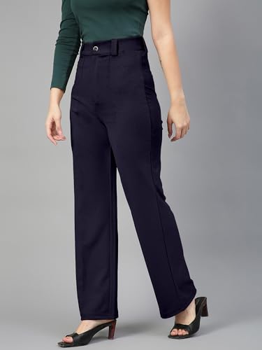 Image of Mehrang Trousers for Women, Formal Pants for Women, Straight Fit Pants