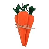 3 x carote pasquali finte decorazioni per feste in costume puntello rosso