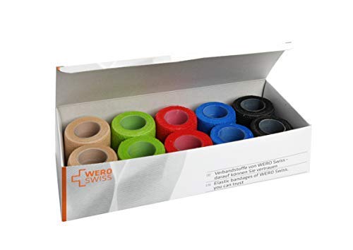Wero Swiss® Elastic Self Adhesive Bandage Wrap, Self Adherent & Latex Free Sports