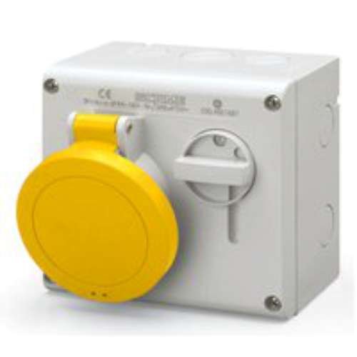 Scame Omnia – Base/S Omnia senza porta-fusibile IP44 2 poli + terra 16 A 130 V-PG