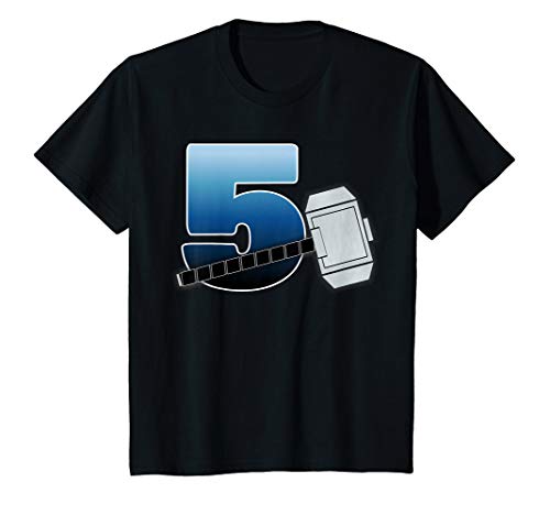 Kids 5 Year Old Birth Thor Birthday Party Theme Boys Girls Shirt