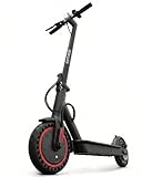 ESTVELO Trottinette Électrique Adulte 25 km/h, Autonomie 20-45 km, Pneus 8,5/10' Air ou Plein, Pliable Double Suspension Freinage EDPM (8,5' Plein,Noir,30 km)