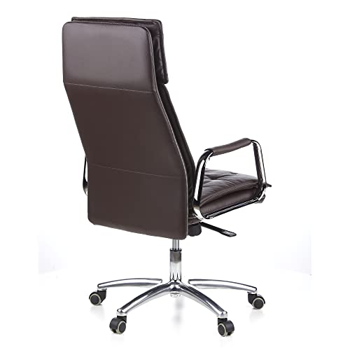 Bürostuhl mit Echtlederbezug hjh OFFICE 600924 Chefsessel Villa 20