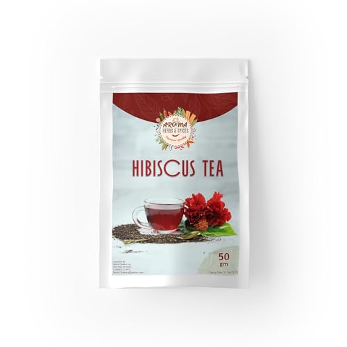 Hibiscus Tea Organic | Dried Hibiscus Flowers | Ideal for Infusions and Iced Tea | Detox and Refreshing | Premium Quality | 50g