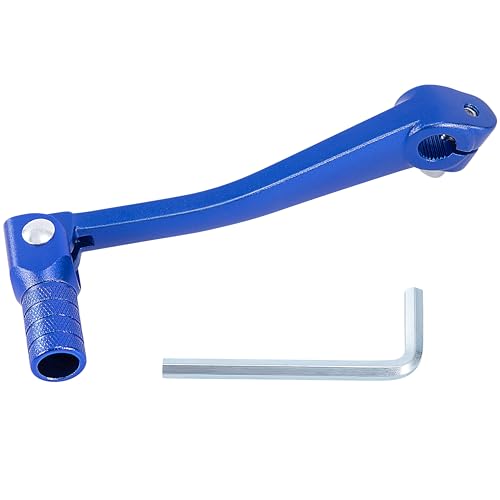 Tunejoy Palanca de Cambio Moto Plegable de Aluminio Universal Palanca Cambios para Modificación de Moto ATV Pit Bike Dirt Bike Azul 150x52mm