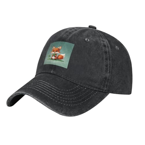 YYHWHJDE Gorra de béisbol negra con imagen de trébol, gorra clásica de algodón para hombres y mujeres, ligera y transpirable, NEGRO, talla �nica