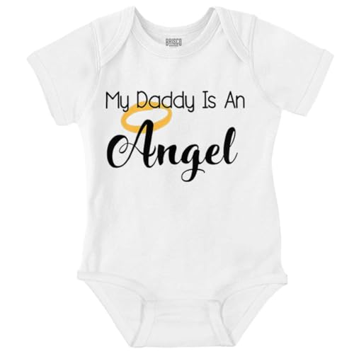 Brisco Brands My Daddy Is An Angel Cute Little One Baby Romper Boys or Girls