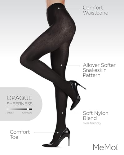 MeMoi Upscale Snake Skin Opaque Tights3
