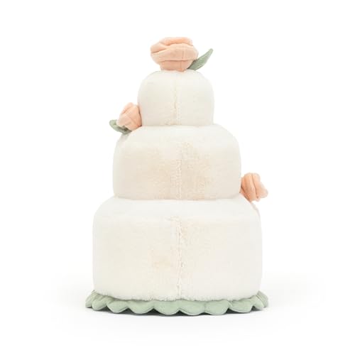 Jellycat Amuseables Wedding Cake Stuffed Toy, 12 inches - Dessert Plush - Engagement & Wedding Gift - Image 3