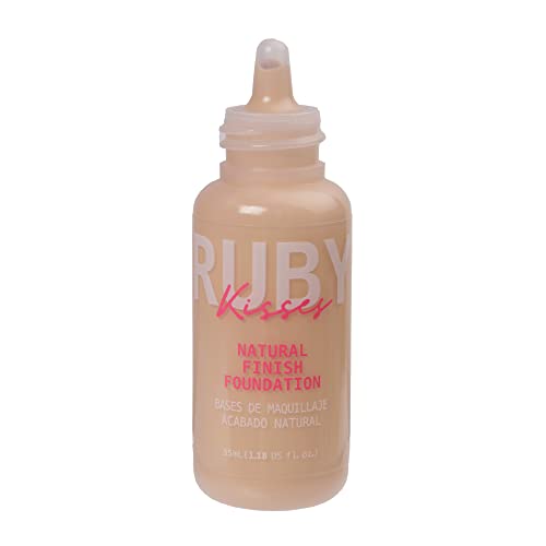 Ruby Kisses Liquid Foundation Medium Coverage, Lightweight, Natural Finish, Face Makeup For All Skin Type, Korean Makeup (Natural Beige) #TOP1