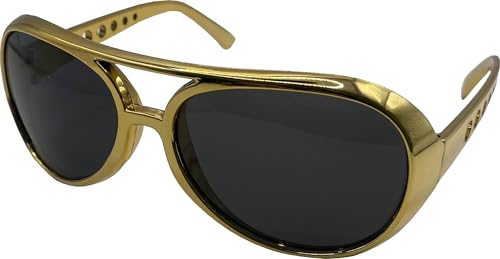 Adult's Gold Rimmed Rapper Bling Sunglasses Costume Accessory