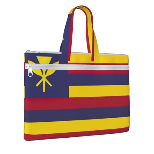 Flag Of The Kingdom Of Hawaii Canvas Document Bag Briefcase For Professionals And Executives2