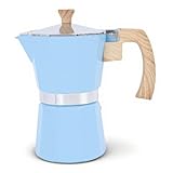 YUEHISY Kaffeekanne für den Herd, 300-ml-Kaffeemaschine für den Herd aus Aluminiumlegierung, Einzelventil-Design, für Authentischen Espresso zu Hause oder Beim Camping