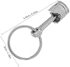 Llavero de pistón de motor de metal plateado para llavero de auto, adorno colgante creativo, favor para fiestas del Día de la Madre y graduación, compatible con celular y llaves de auto 4