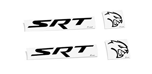 Reflective Concepts - SRT Badge Overlay Decal Stickers - Grille and Trunk - 2022 Charger SRT Hellcat - (Color: Gloss Black)