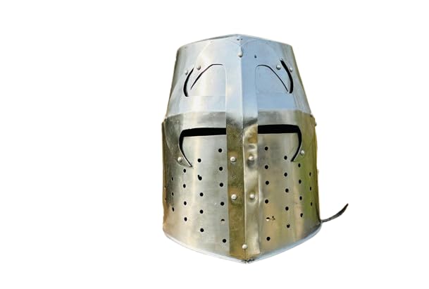 Casque de croisade médiéval et armure de chevalier templier pour reconstitution historique