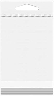ClearBags4 1/2" x 7 3/4" + Flap, Crystal Clear Hanging Bag (100 Pieces) [HB4X7A]