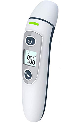 Ear Forehead Thermometer Digital Infrared Temporal Thermometer with Fever Alarm and Memory Function