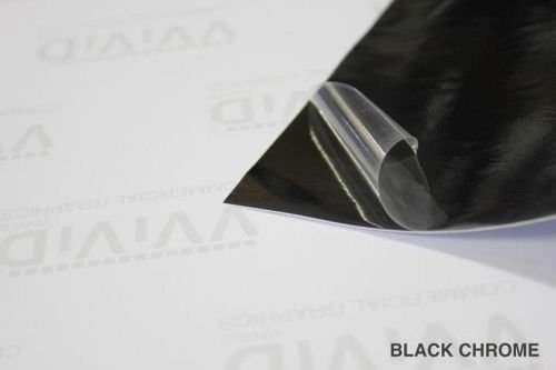 Image of VViViD Black Mirror Chrome Vinyl Wrap Self-Adhesive Film Air-Release Bubble and Air-Free 3MIL (15ft x 5ft)