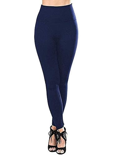 Image of Brachy Women's Winter Thermal Leggings | Warm Fur Lined Stretchable High Waist Thermal Leggings Without Socks | Footless Skinny Fit Winter Bottom Wear for Daily & Casual Use- (BCA FURLEG0X1-P)