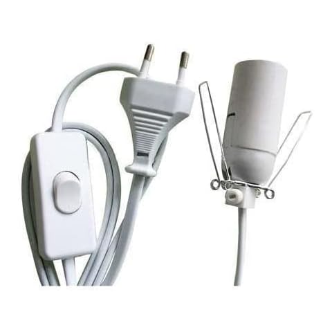 Cable para lámpara de sal con enchufe europeo e interruptor Cover
