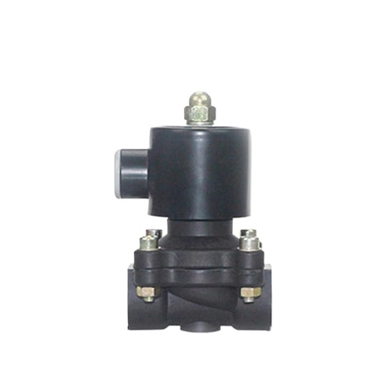 Électrovanne plastique DN15 normalement fermée DC12V vanne fluide eau air