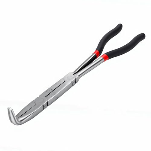 Zunate Pince à Bec incurvé Extra Longue de 13 Pouces, Pince à Double Articulation Durable à Portée étendue pour les Mécaniciens