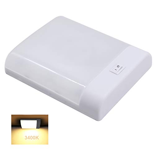 Facon 12V LED Deckenleuchte Innenbeleuchtung 4W quadratisches Licht für Wohnmobil, Wohnmobil, Wohnwagen, Anhänger, Boot, Marine und Fahrzeug