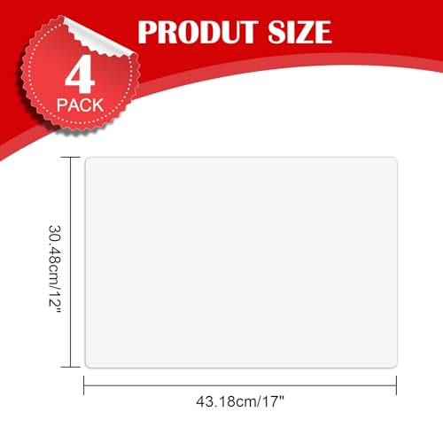 Thaibear Blank Car Magnets, 17\" x 12\", 2 Pack Car Door Magnets Signs for Vehicle, Rounded Corners Blank White Flexible Magnet Sheet Stickers for Car to Advertise Business and Personalized Decal