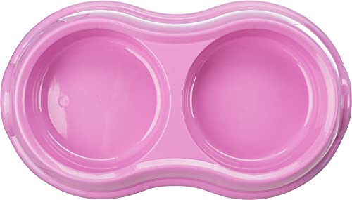 Trixie 24985 Doppelnapf, Kunststoff, 2 × 0,2 l/ø 11 cm/26 × 4 × 14 cm