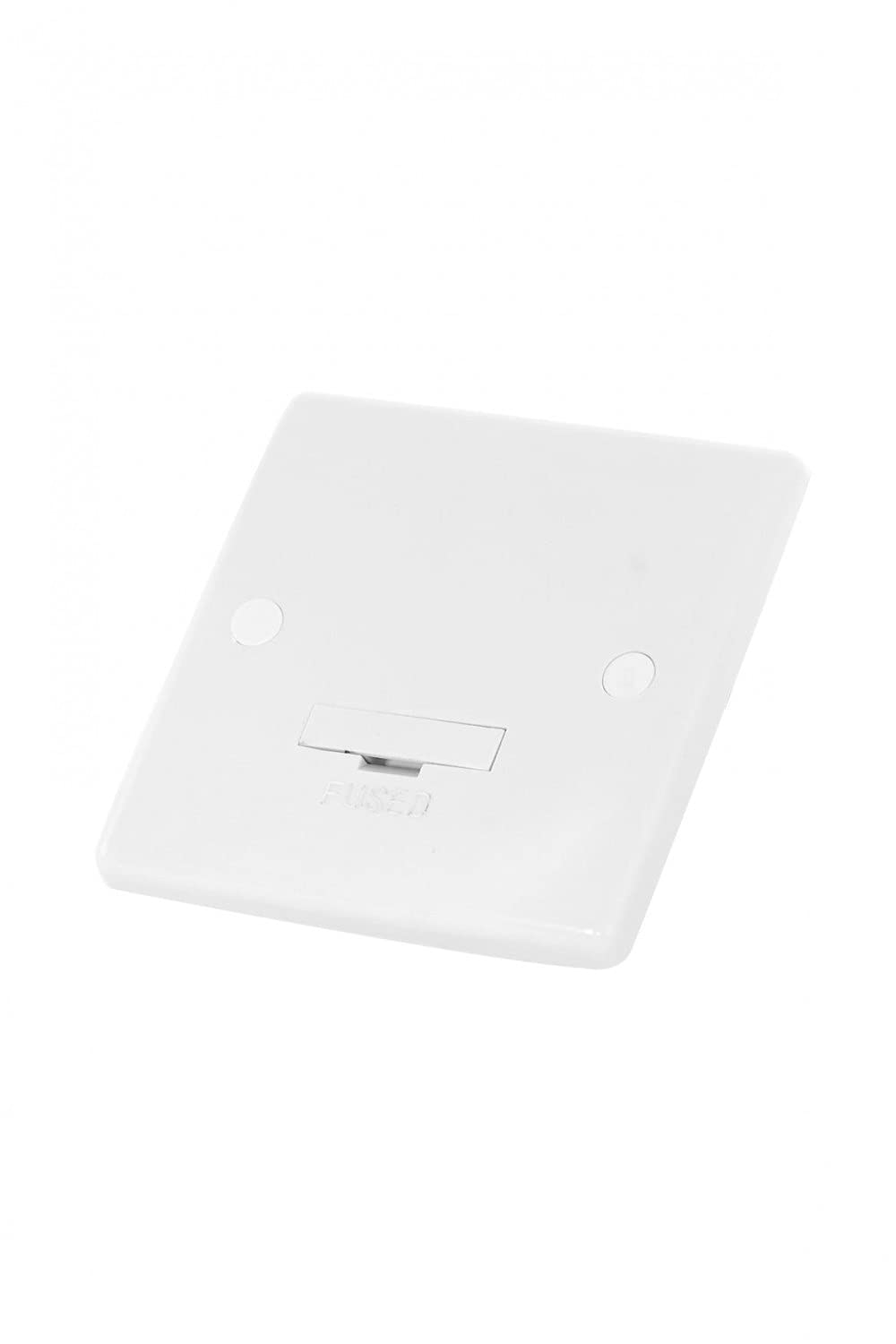 Selectric White Soft Edged Unswitched Fused Spur Unit 13Amp
